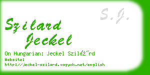 szilard jeckel business card